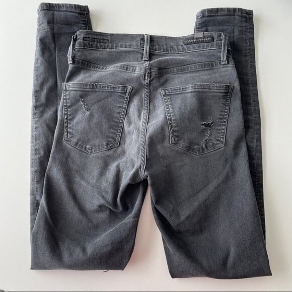 citizens of Humanity Rocket High Rise Skinny Jeans Black Ripped Womens 23 - Picture 3 of 7